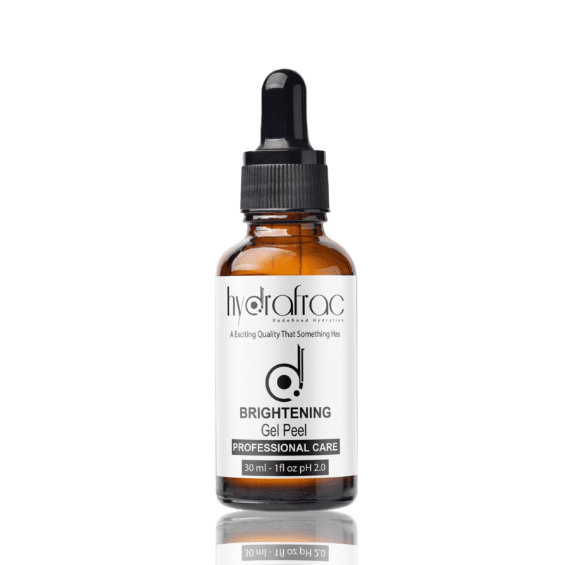 HFP-005 HydraFrac Brightening Peel Professional Brightening Peel formulated with Glycolic Acid 10%, Vitamin-C 10%, Lactic Acid 5% for advanced dermatology applications. HydraFrac Brightening Peel is a clinical-strength peel developed to address specific skin concerns with Glycolic Acid 10%, Vitamin-C 10%, Lactic Acid 5%. HydraFrac Dermatology / Cosmetology (Peels) ₹4,000 30 ml Brightening Peel ₹4,000 Professional Peel, Dermatology Consumable, Clinical Use Only Glycolic Acid 10%, Vitamin-C 10%, Lactic Acid 5% Cleanse → Apply evenly with brush/cotton → Leave 3–10 mins → Neutralize → Moisturize & Protect. Face, Neck, or targeted treatment area (as per clinician’s discretion). Dermatology-exclusive, high-efficacy formulation with optimized pH for safety. Pigmentation | Acne | Brightening | Anti-Aging | Texture Refinement For professional use only. Avoid eye area. Not for at-home use. Protect from sun post-application. "Q1. What is this peel used for? A1. It is designed for melasma, hyperpigmentation, and uneven skin tone. Q2. How does it work? A2. It uses exfoliating and pigment-suppressing agents to break down melanin clusters. Q3. Can it replace laser therapy? A3. It is often used as a supportive treatment; not a replacement for lasers. Q4. What results can patients expect? A4. Gradual lightening of dark spots and improvement in overall tone. Q5. Is it safe for all skin types? A5. Yes, under medical supervision; darker skin tones may require careful monitoring." HydraFrac Brightening Peel is a professional dermatology-grade peel formulated with Glycolic Acid 10%, Vitamin-C 10%, Lactic Acid 5%. It is designed to treat hyperpigmentation, melasma, and uneven tone. With melanin-suppressing actives, it promotes progressive skin lightening and restores uniform complexion. Applied under medical supervision, the peel ensures controlled penetration and predictable results. The procedure involves cleansing, application for 3–10 minutes, neutralization, and post-peel hydration with sunscreen. Manufactured under strict standards, each 30 ml bottle ensures consistency and efficacy. HydraFrac peels are valued by dermatologists and cosmetologists for their safety, precision, and reliability. When integrated into clinical protocols, they deliver superior patient satisfaction with minimal downtime. 24 Months