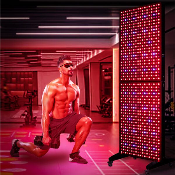 Red Light Panel Therapy | US FDA & CE Approved | 3 Channels + 7 Spectra Explanation LED Blue, NIR & Red Light Therapy Device (900 × 5W LEDs, >720mW/cm²) for Fitness Recovery, Anti-Aging, Pain Relief & Skin Rejuvenation