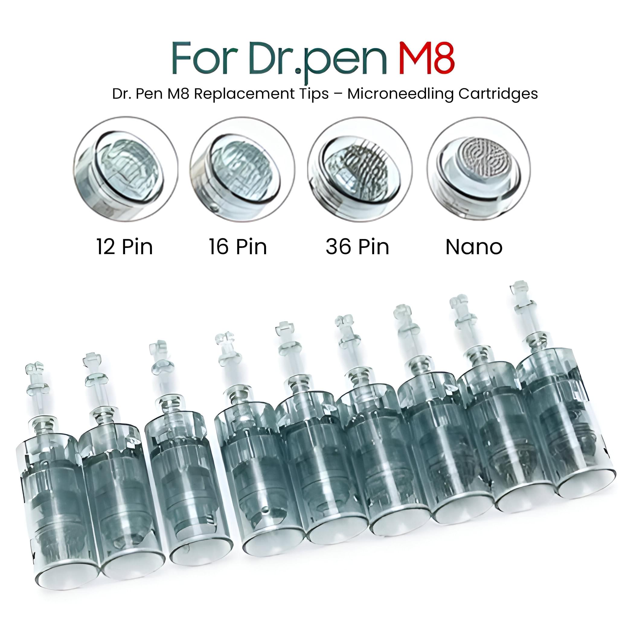 Dr. Pen M8 Replacement Tips – Microneedling Cartridges